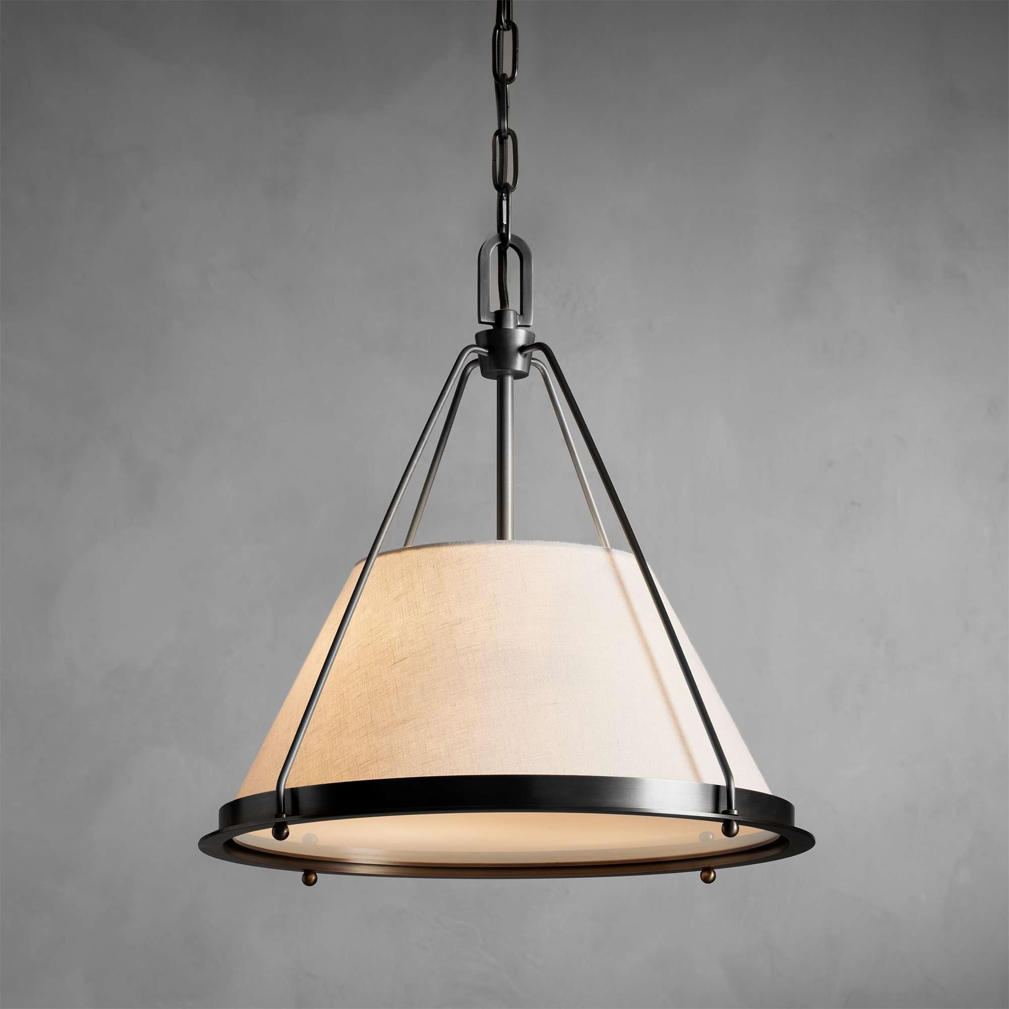 Umira Vintage Industrial Stoff Pendelleuchte-Letslighting