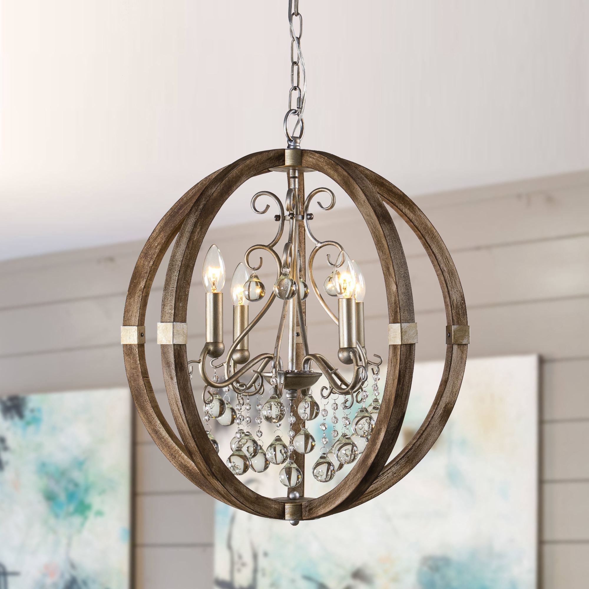 Oltheyra Eleganz Holz Pendelleuchte-Letslighting