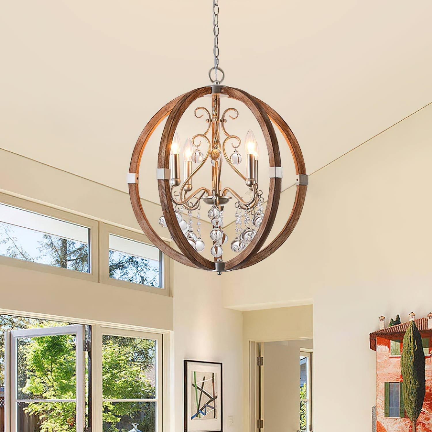 Oltheyra Eleganz Holz Pendelleuchte-Letslighting