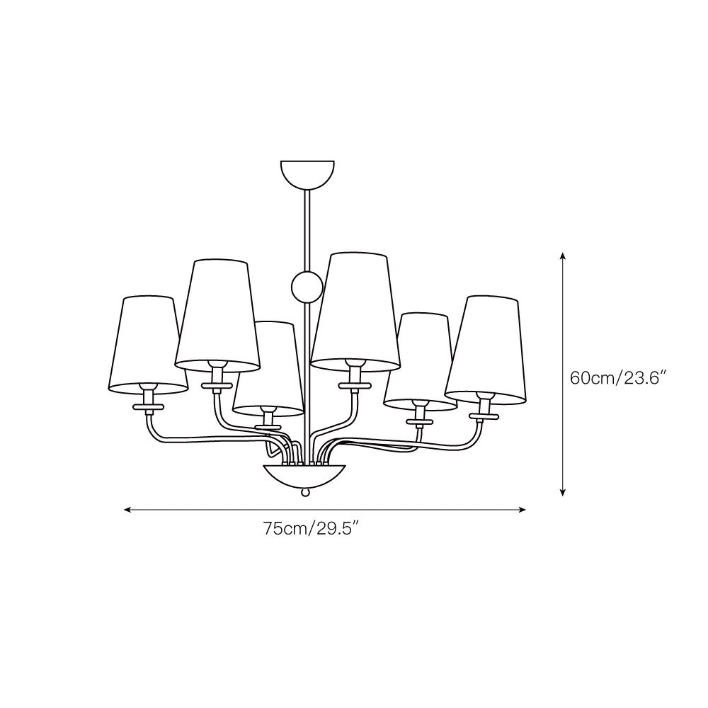 Aurmaren Vintage Industrieller Stoff-Kronleuchter-Letslighting