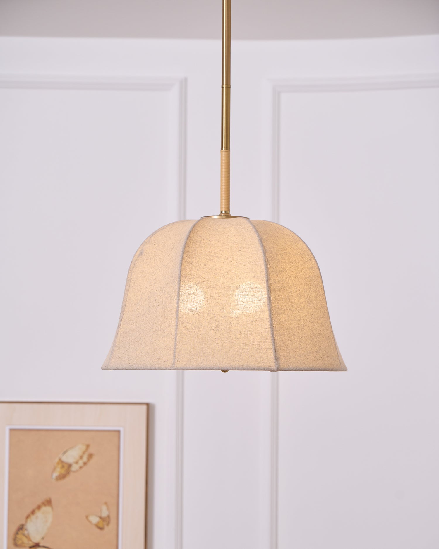 Fiora Vintage Stoff Pendelleuchte Lampe-Letslighting