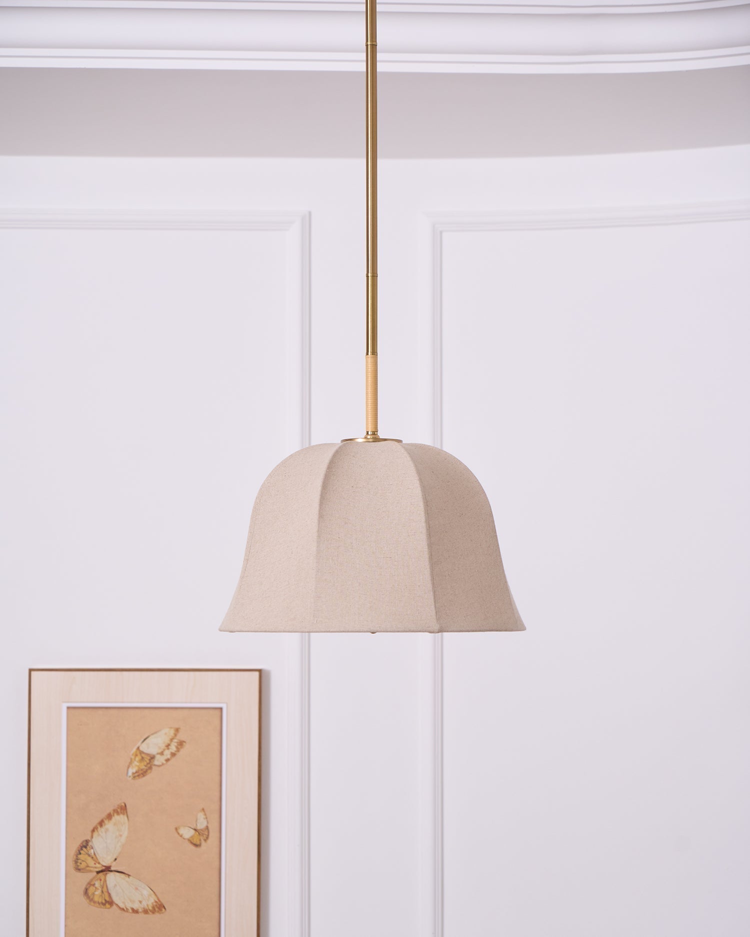 Fiora Vintage Stoff Pendelleuchte Lampe-Letslighting
