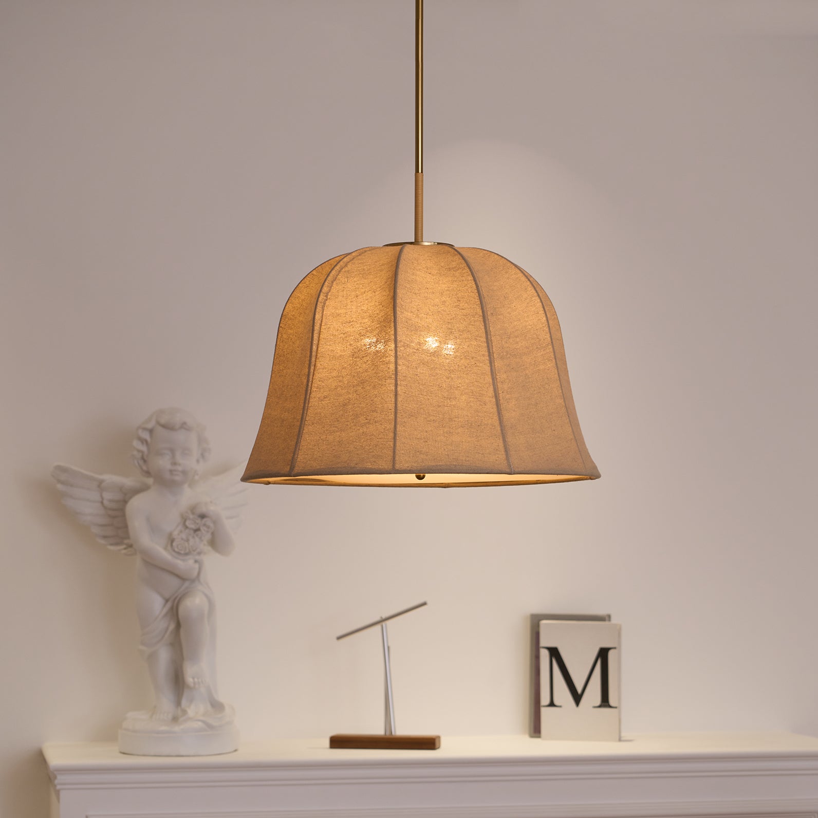 Fiora Vintage Stoff Pendelleuchte Lampe-Letslighting