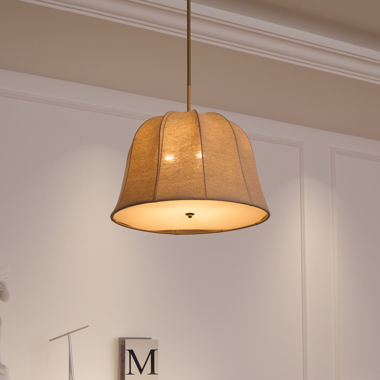 Fiora Vintage Stoff Pendelleuchte Lampe-Letslighting