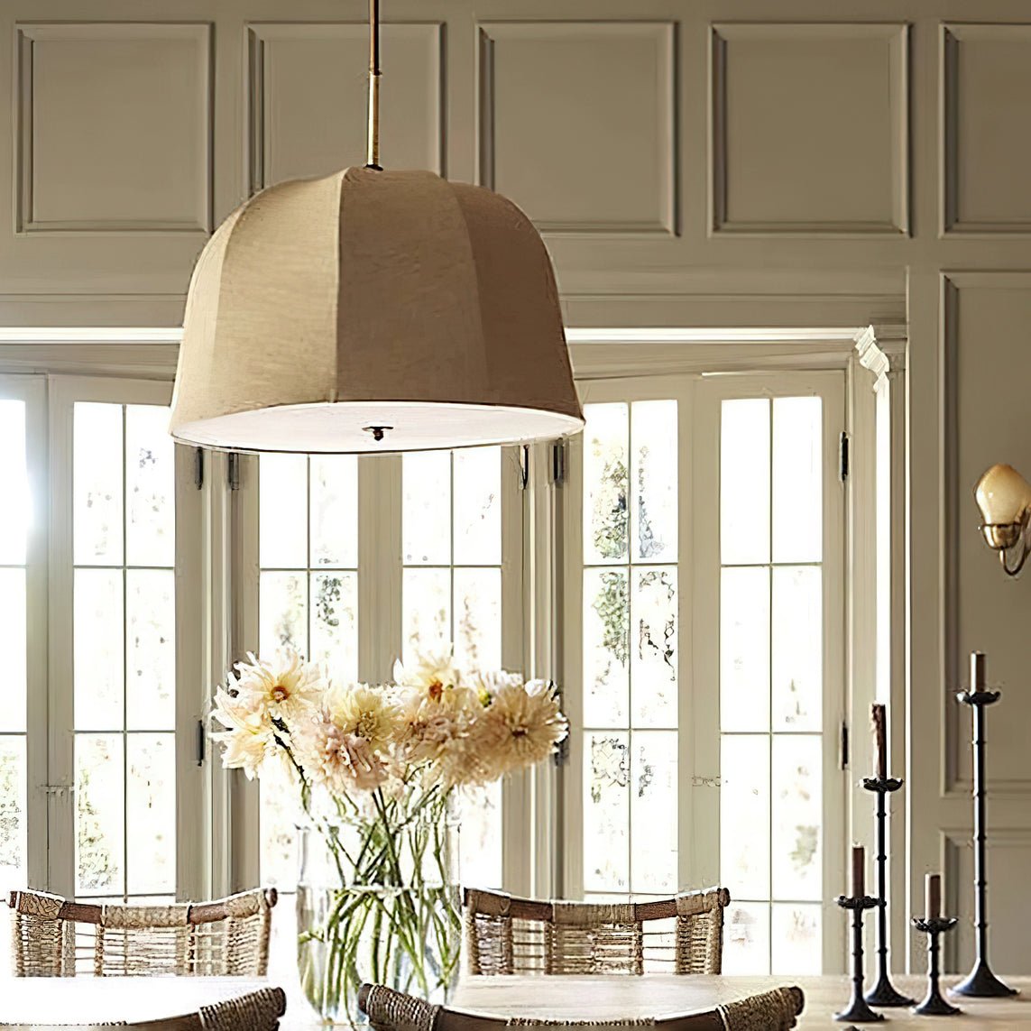 Fiora Vintage Stoff Pendelleuchte Lampe-Letslighting