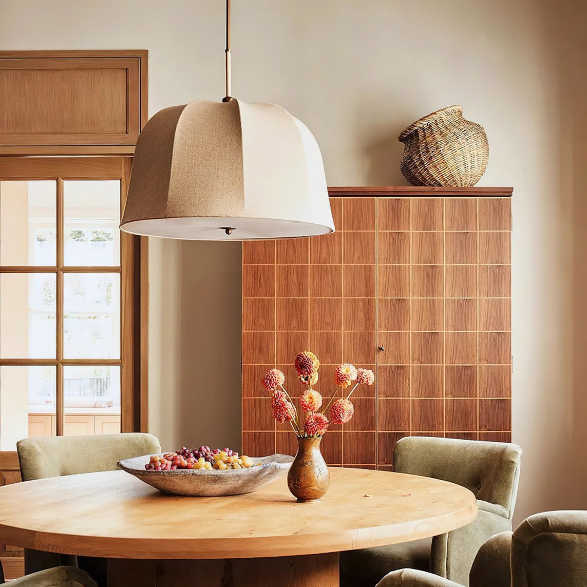 Fiora Vintage Stoff Pendelleuchte Lampe-Letslighting