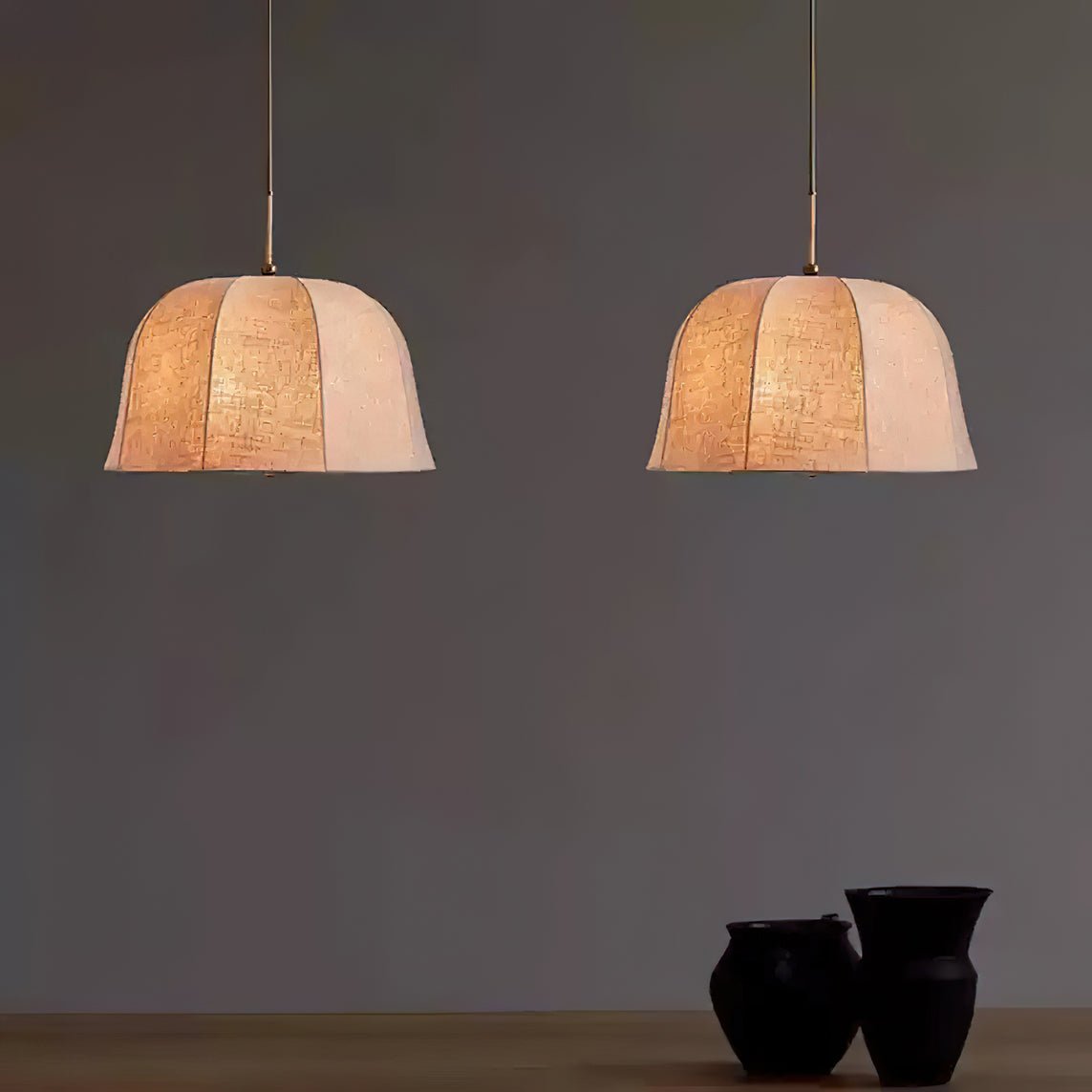 Fiora Vintage Stoff Pendelleuchte Lampe-Letslighting