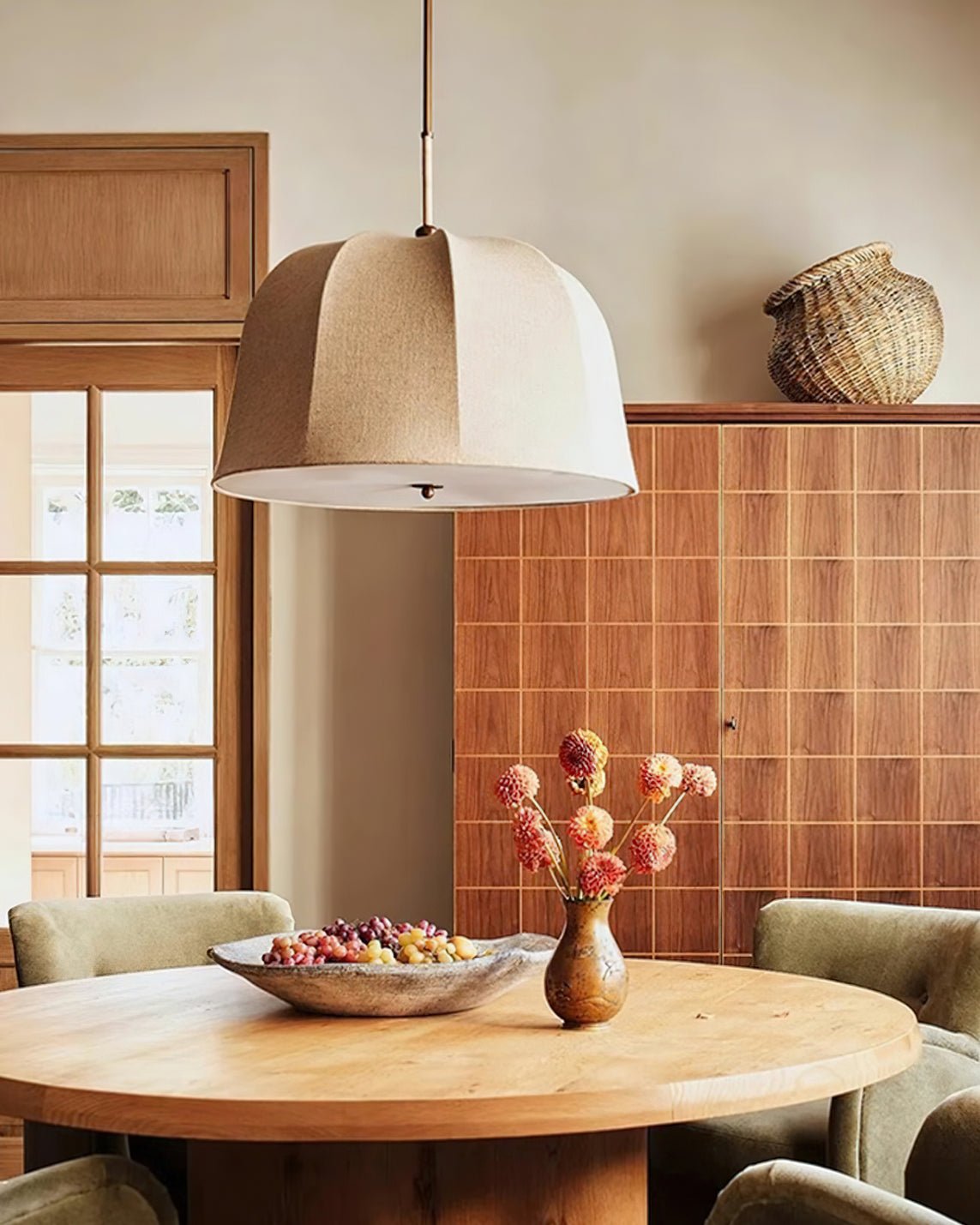 Fiora Vintage Stoff Pendelleuchte Lampe-Letslighting