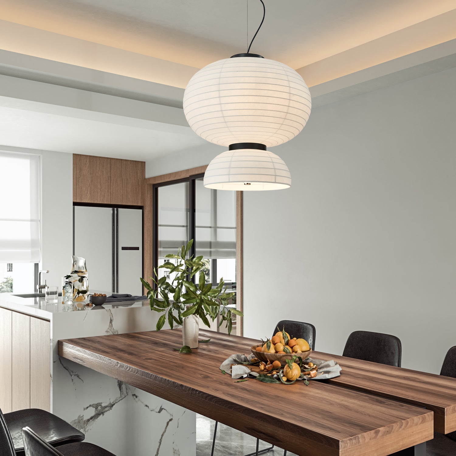 Uldoror Traditionelle Kunst Modern Seide Pendelleuchte-Letslighting