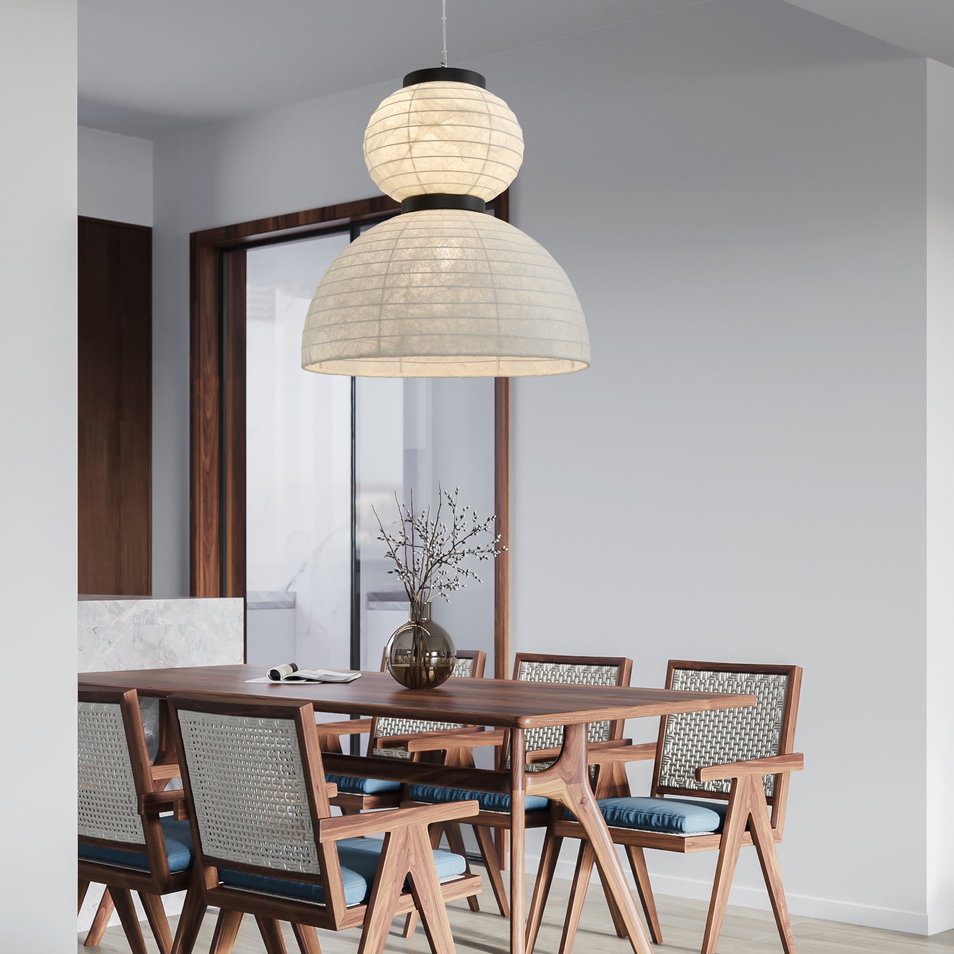Uldoror Traditionelle Kunst Modern Seide Pendelleuchte-Letslighting