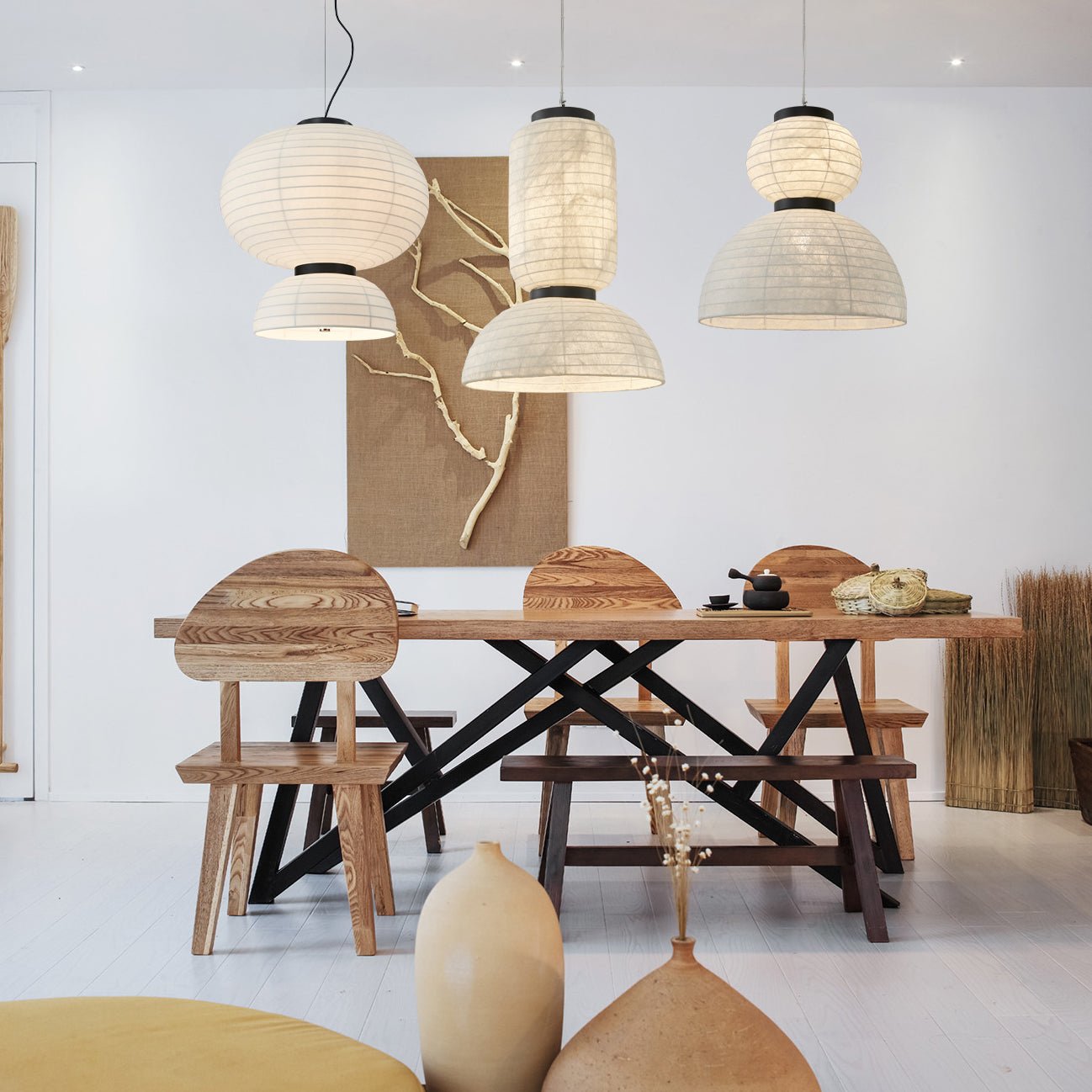 Uldoror Traditionelle Kunst Modern Seide Pendelleuchte-Letslighting