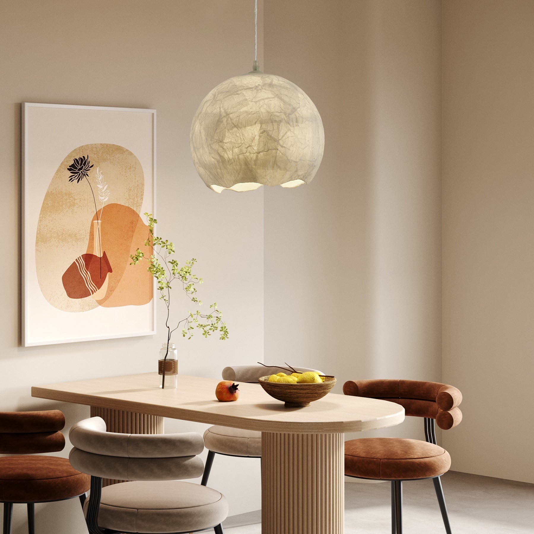 Nest Organisch Seide Pendelleuchte-Letslighting