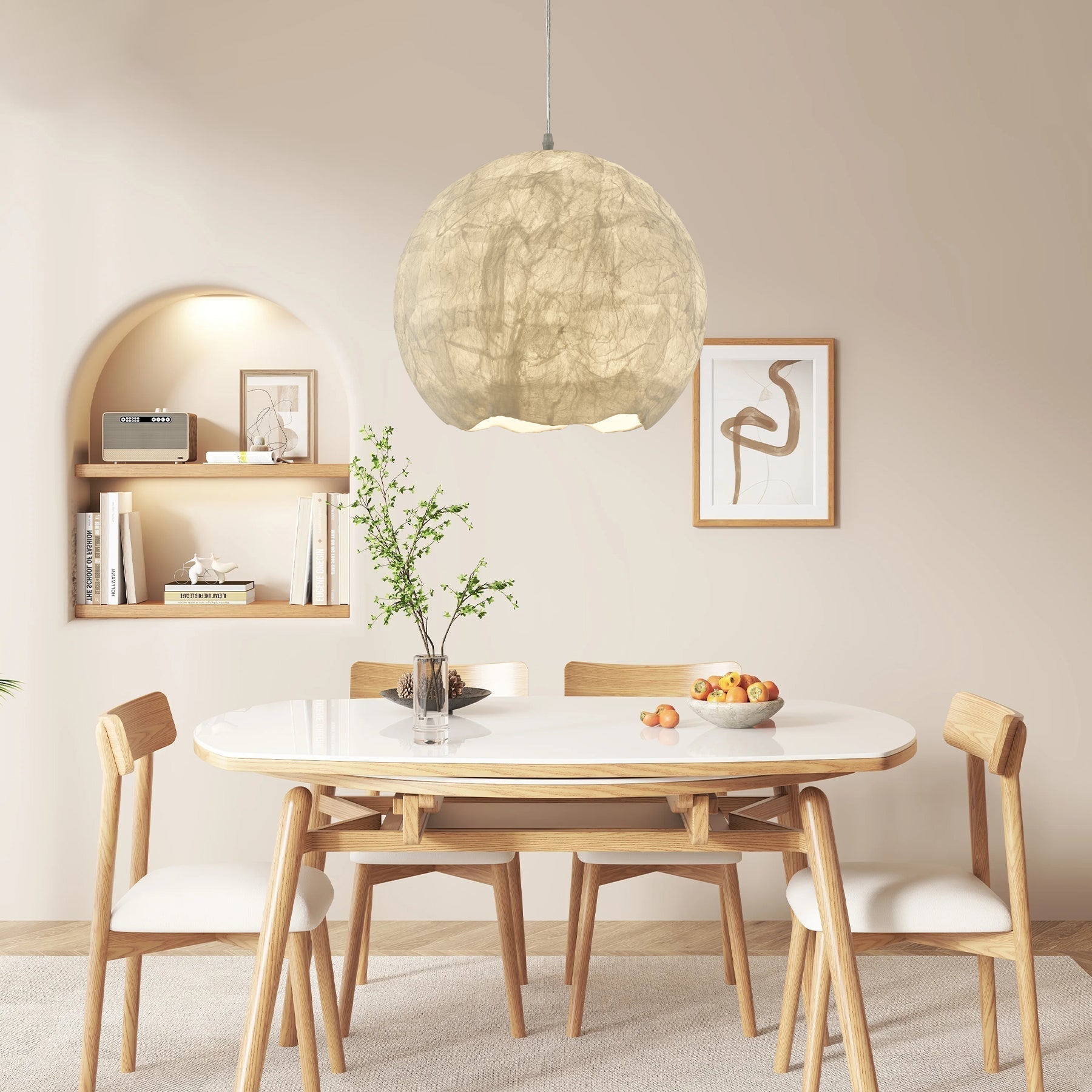 Nest Organisch Seide Pendelleuchte-Letslighting