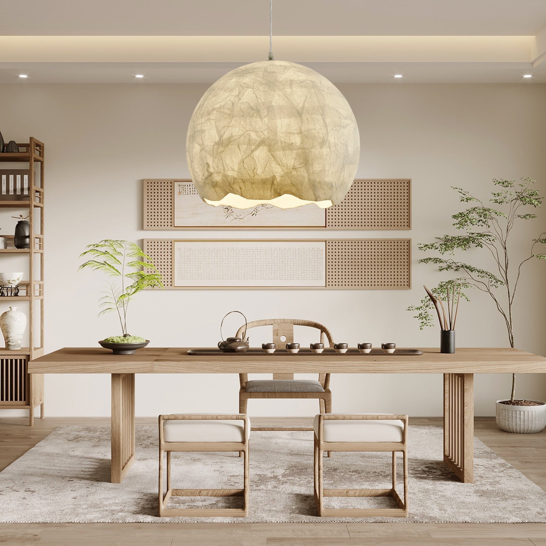 Nest Organisch Seide Pendelleuchte-Letslighting
