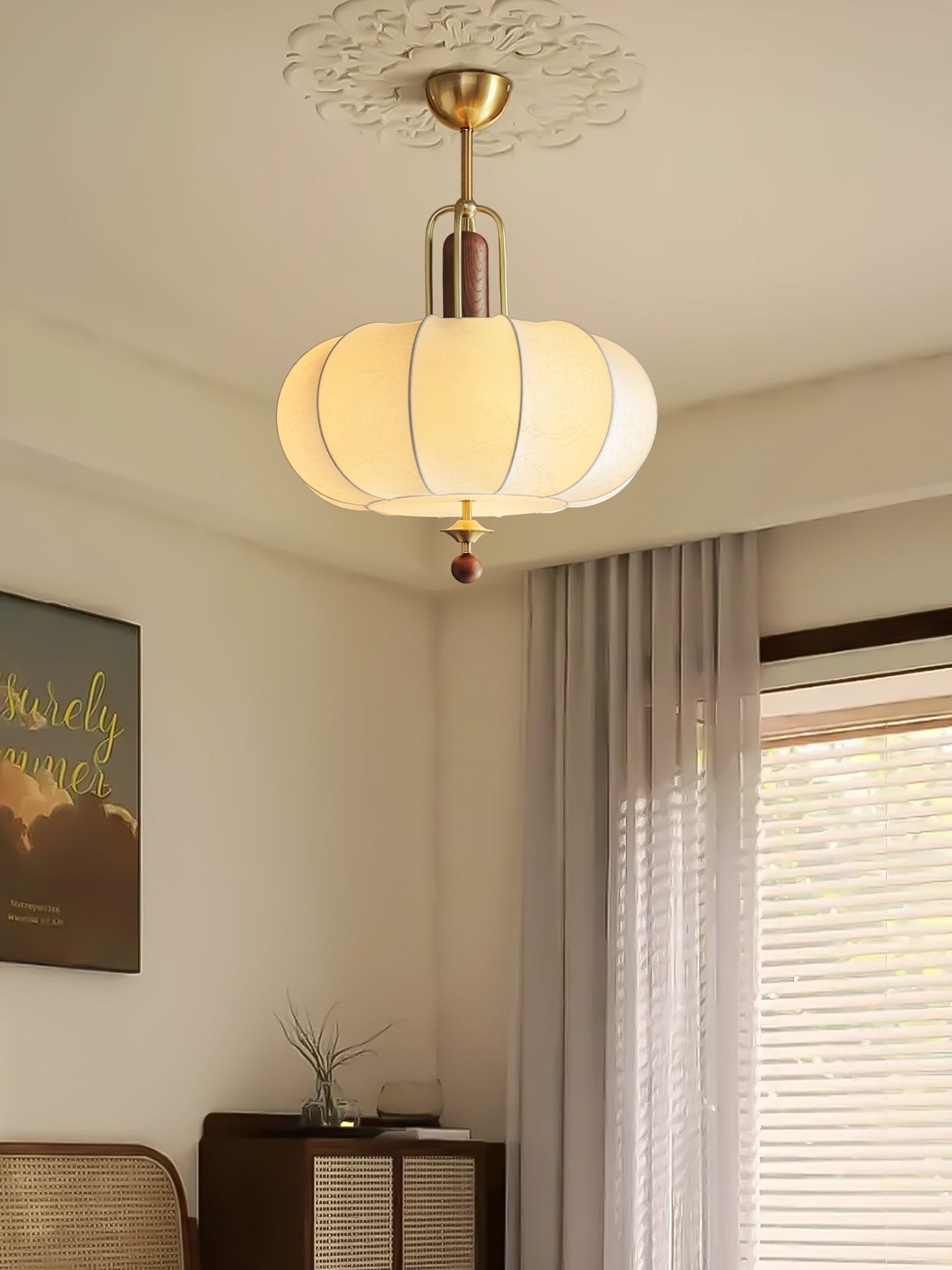 Solis Retro Gold Pendelleuchte Lampe-Letslighting