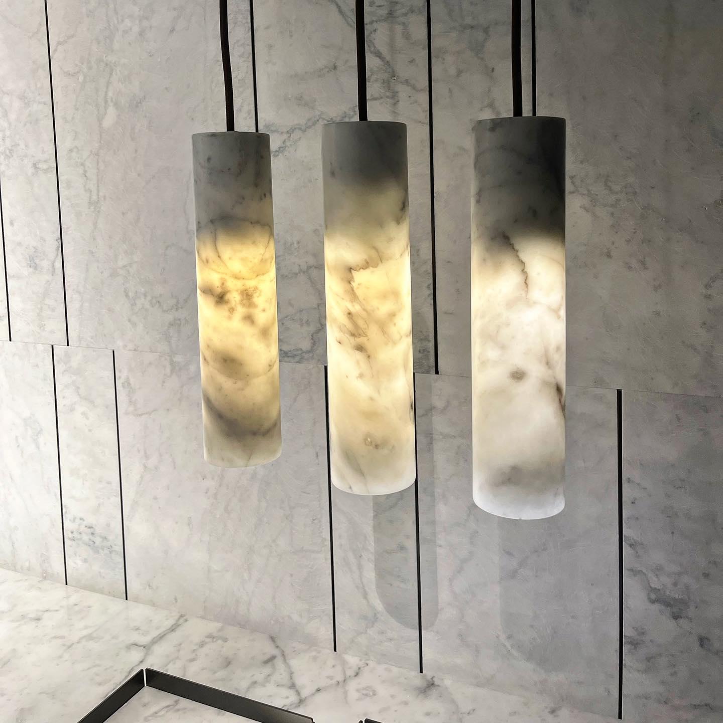 Nyxara Cluster Alabaster Pendant Light Staircase - Neutralighting