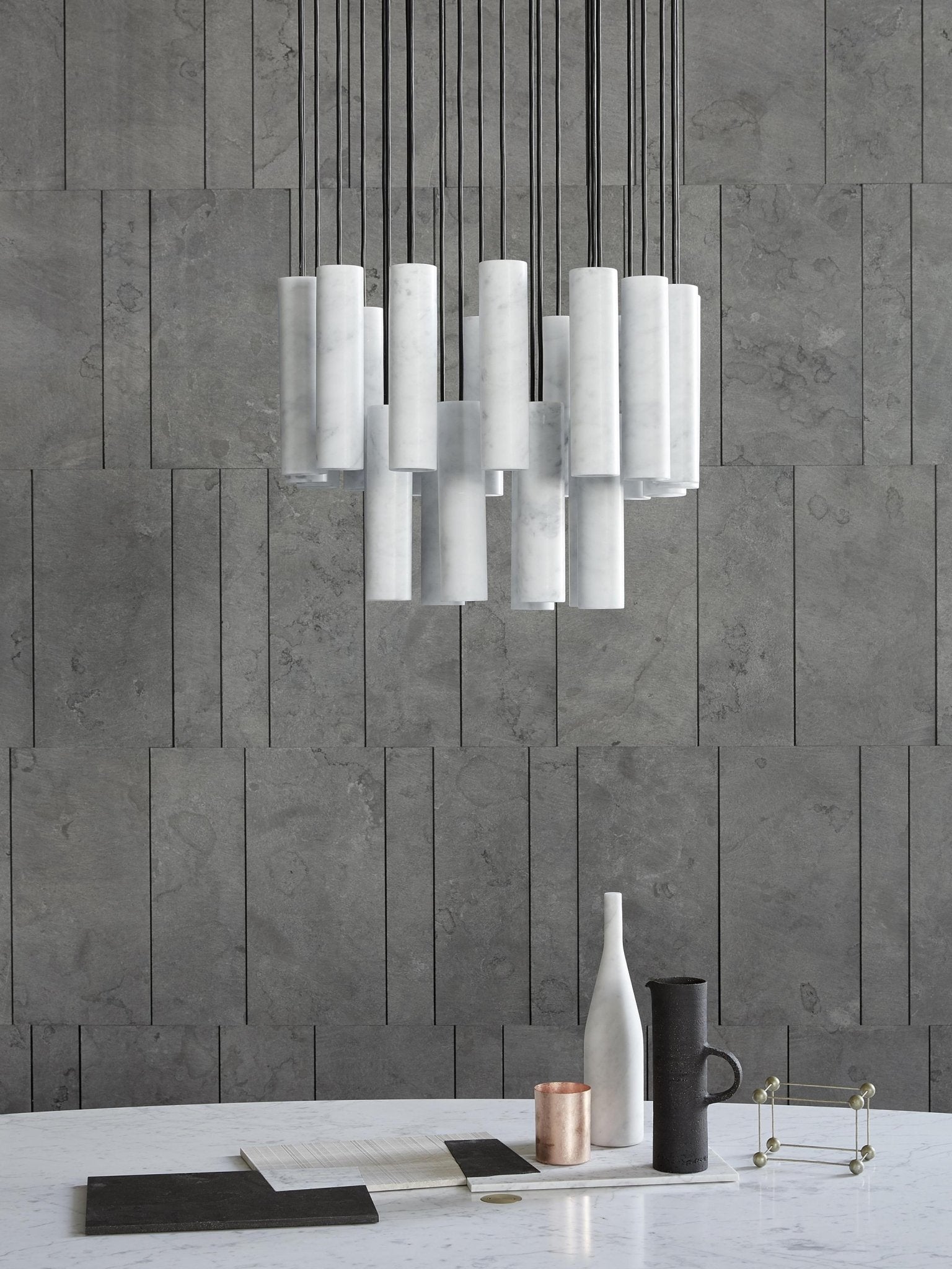 Nyxara Cluster Alabaster Pendant Light Staircase - Neutralighting