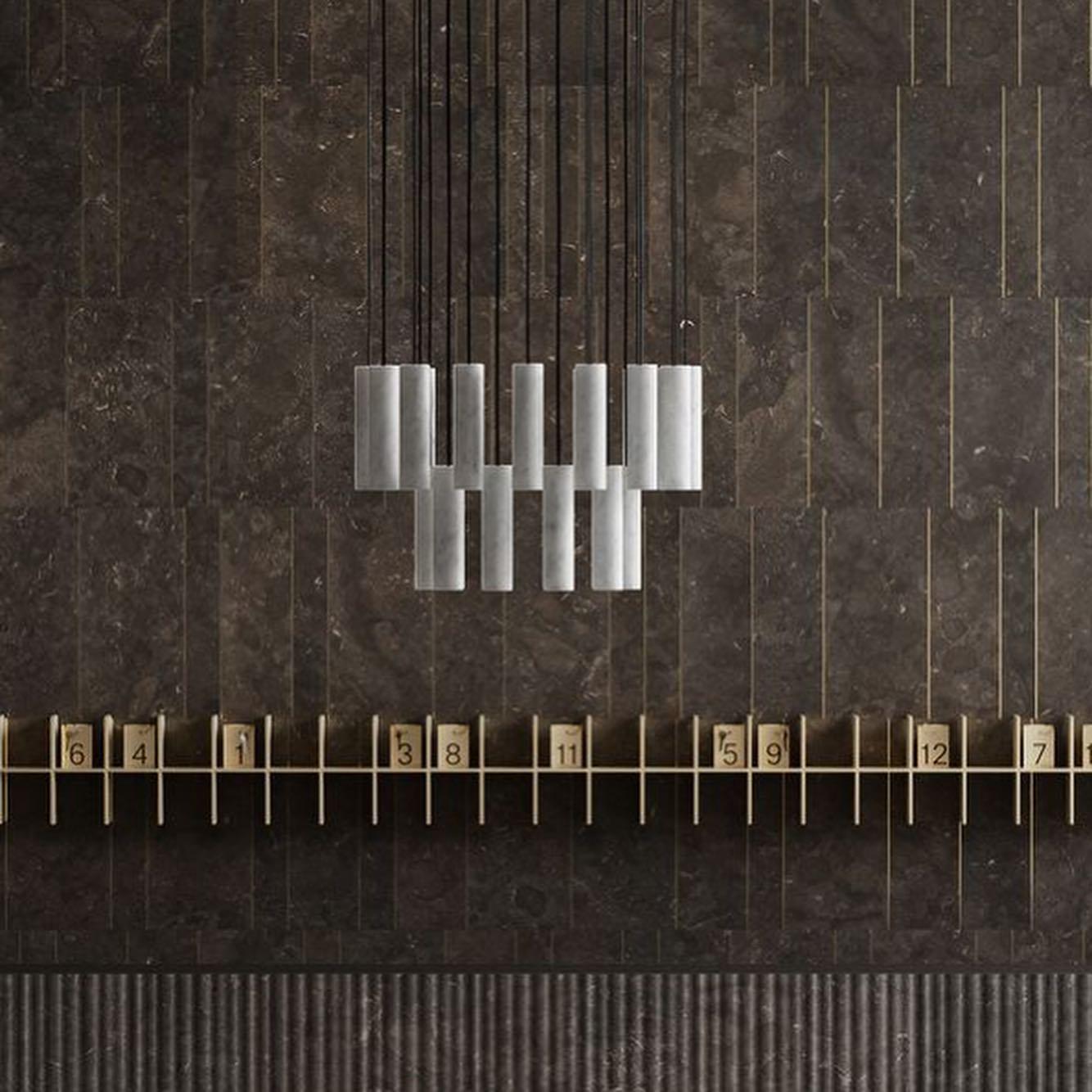 Nyxara Cluster Alabaster Pendant Light Staircase - Neutralighting