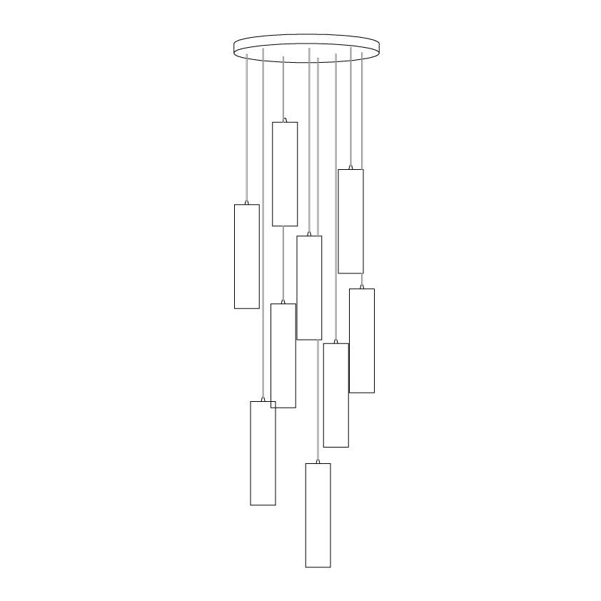 Nyxara Cluster Alabaster Pendant Light Staircase - Neutralighting