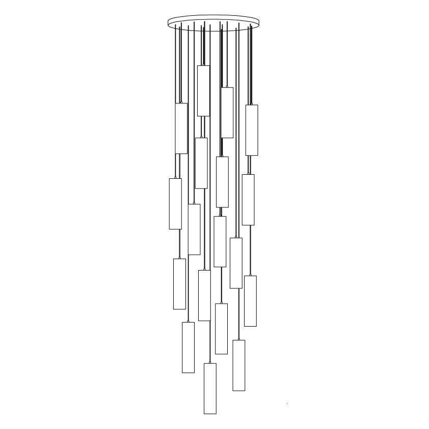 Nyxara Cluster Alabaster Pendant Light Staircase - Neutralighting