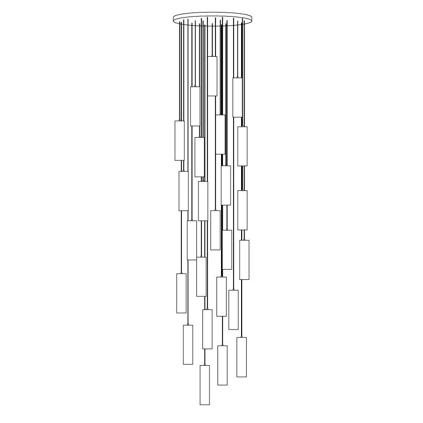 Nyxara Cluster Alabaster Pendant Light Staircase - Neutralighting