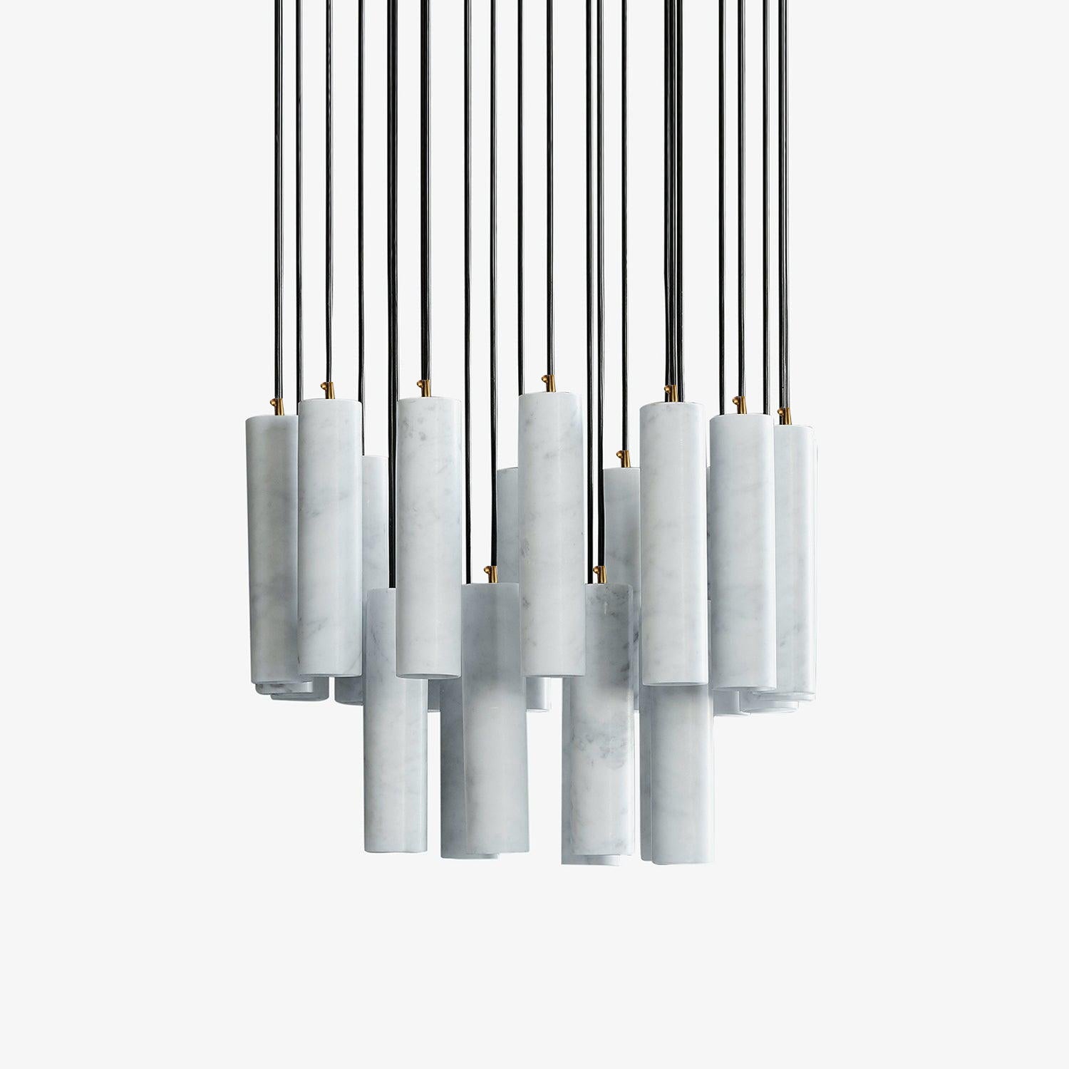 Nyxara Cluster Alabaster Pendant Light Staircase - Neutralighting