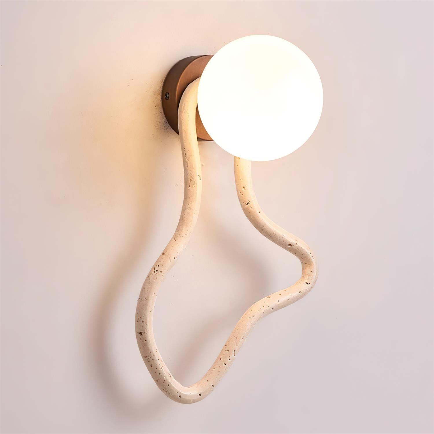 Ritta Cute Wall Lamp Travertine Wave-like - Letslighting