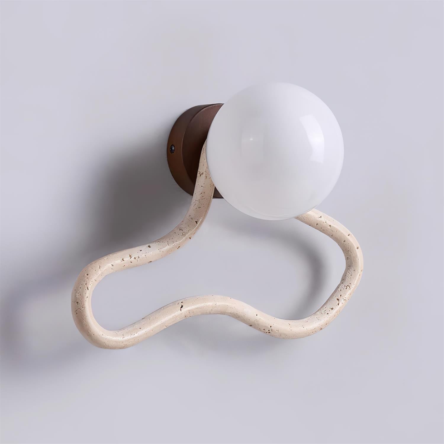 Ritta Cute Wall Lamp Travertine Wave-like - Letslighting