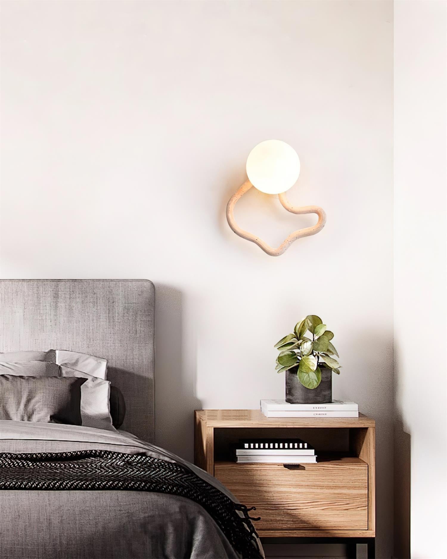 Ritta Cute Wall Lamp Travertine Wave-like - Letslighting