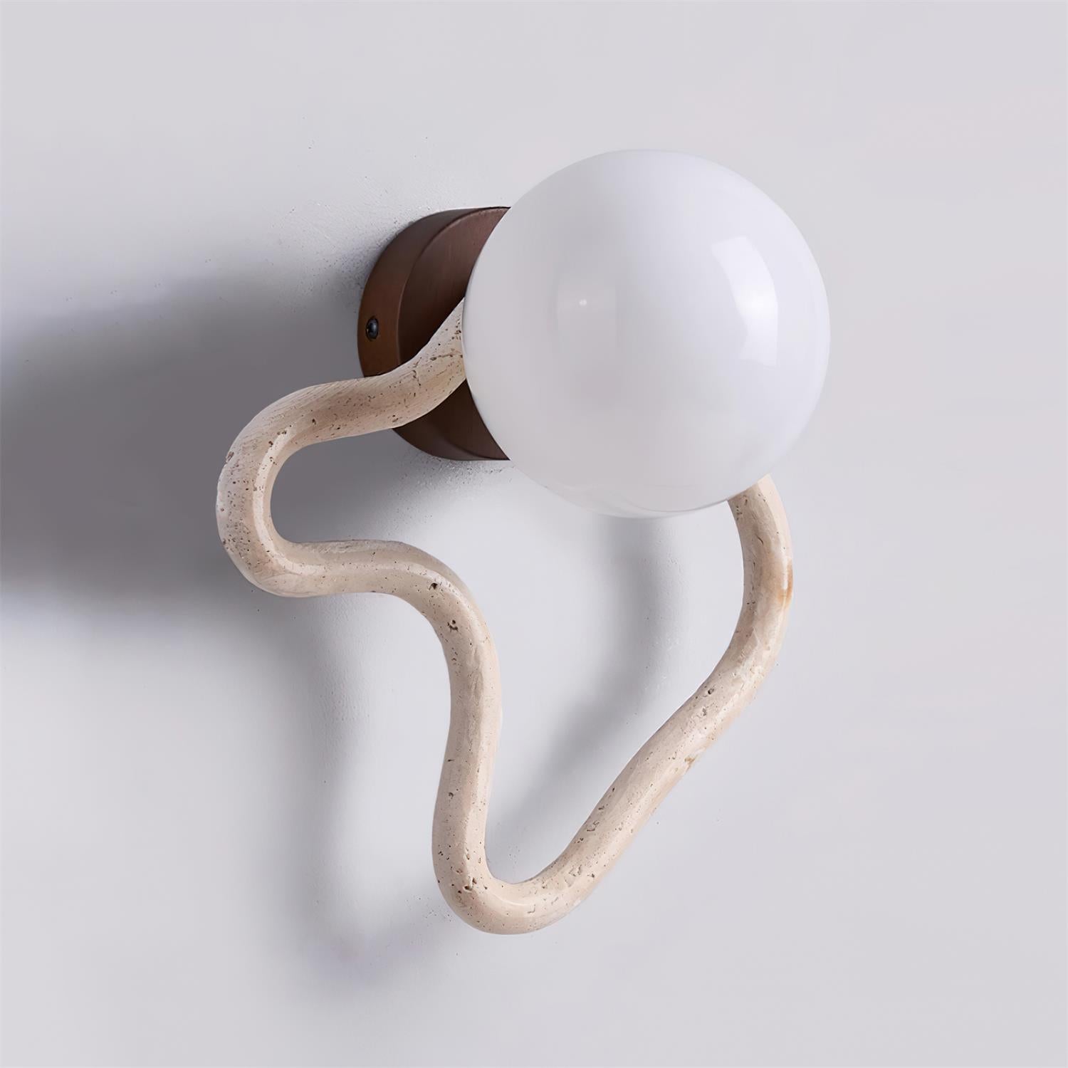 Ritta Cute Wall Lamp Travertine Wave-like - Letslighting