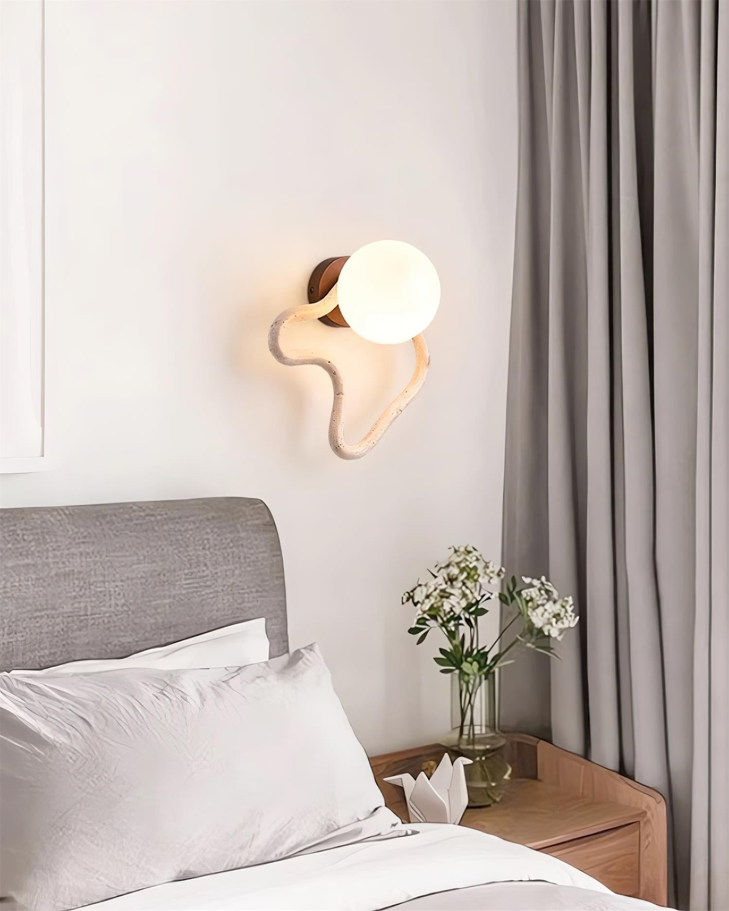 Ritta Cute Wall Lamp Travertine Wave-like - Letslighting
