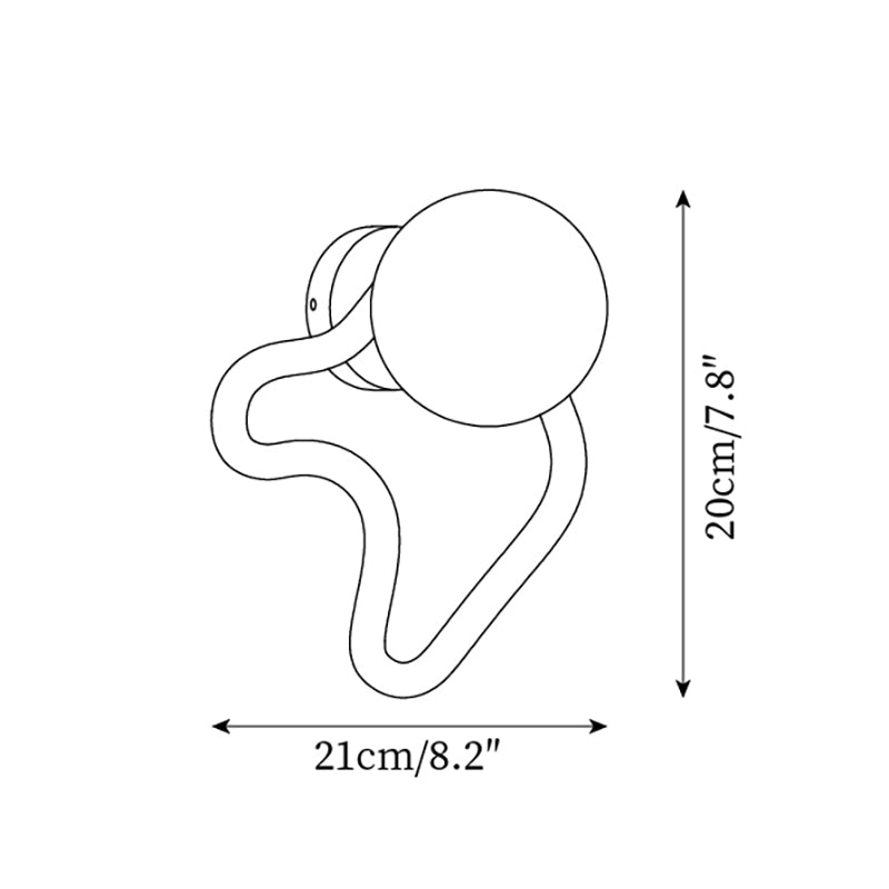 Ritta Cute Wall Lamp Travertine Wave-like - Letslighting