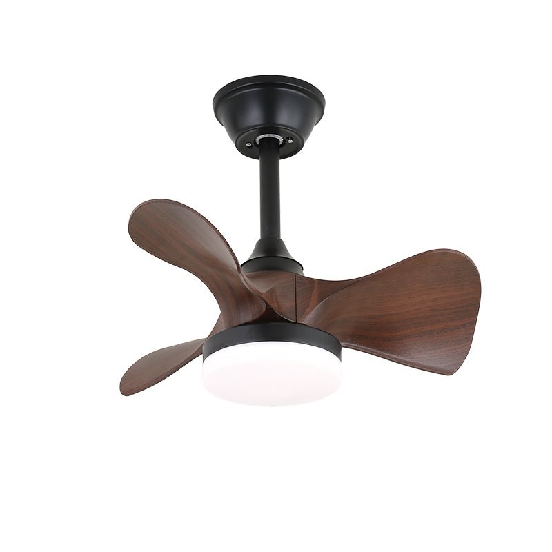Arden Minimalistischer Deckenventilator mit Licht aus schwarzem Holz