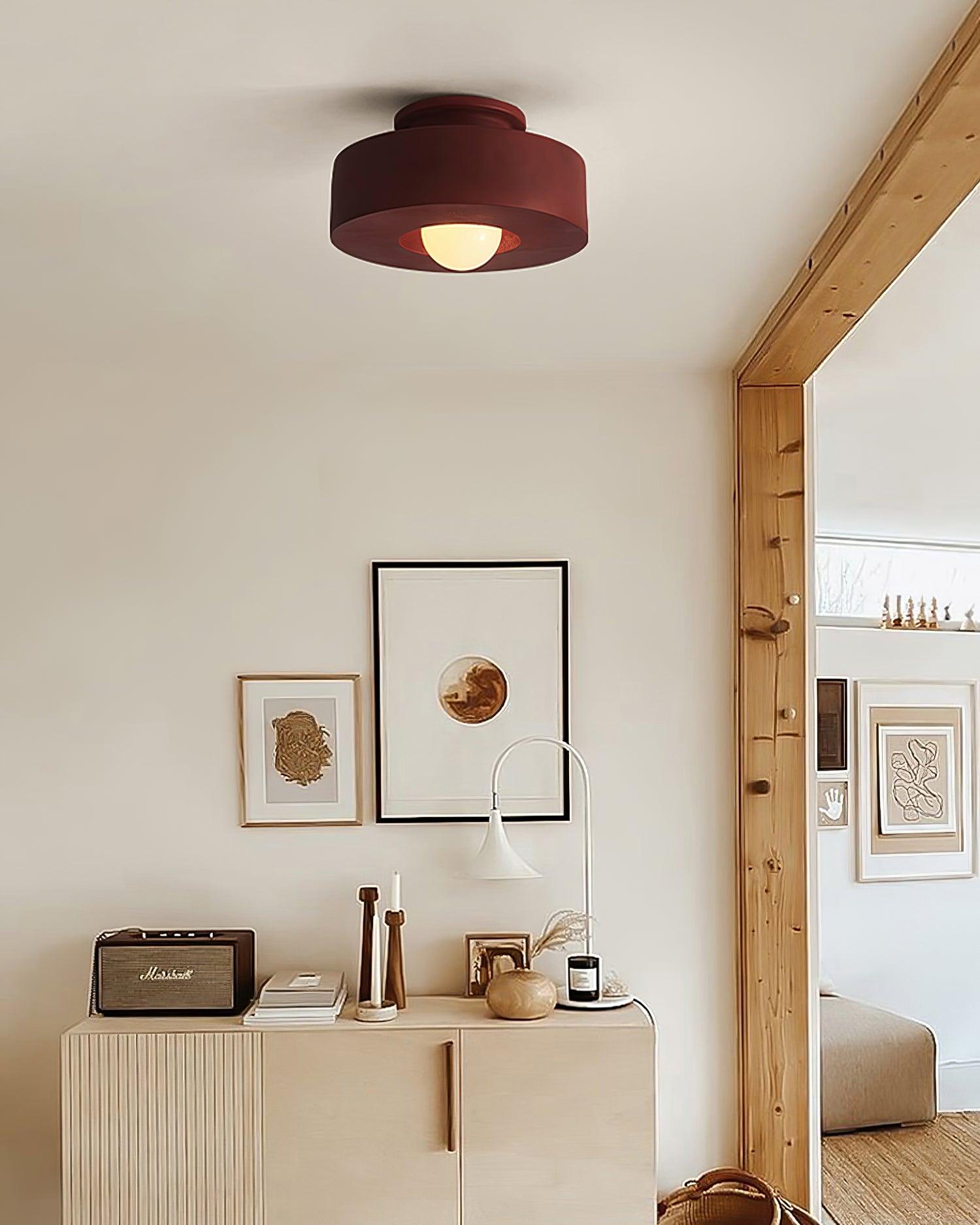 Lustra Deckenleuchte Simon Resin Zylindrisch-Letslighting