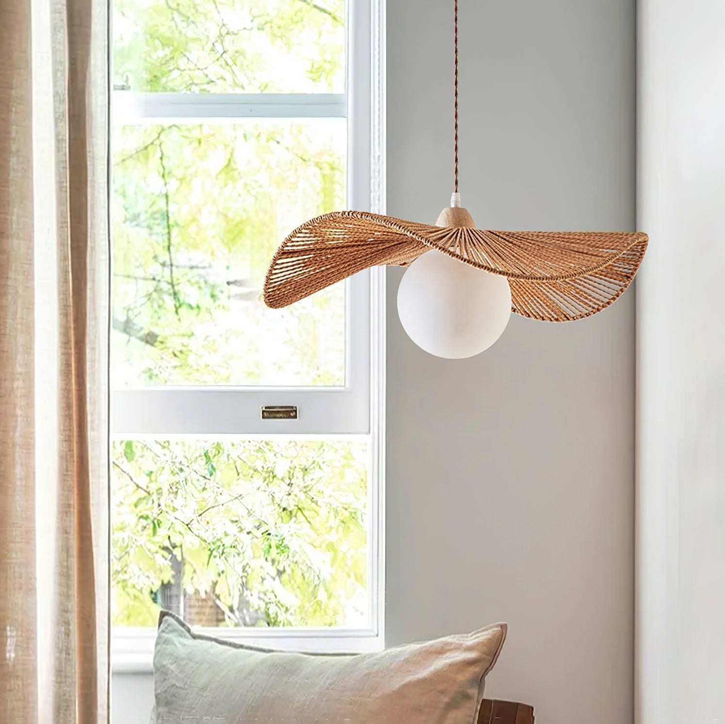 Atale Künstlerische Naturgeflochtene Pendelleuchte-Letslighting