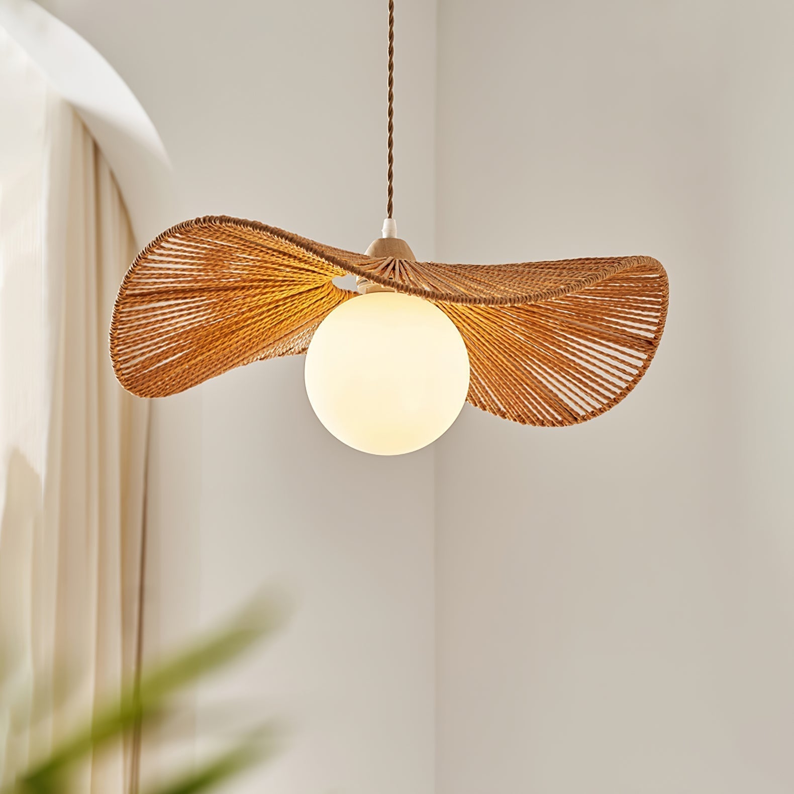Atale Künstlerische Naturgeflochtene Pendelleuchte-Letslighting