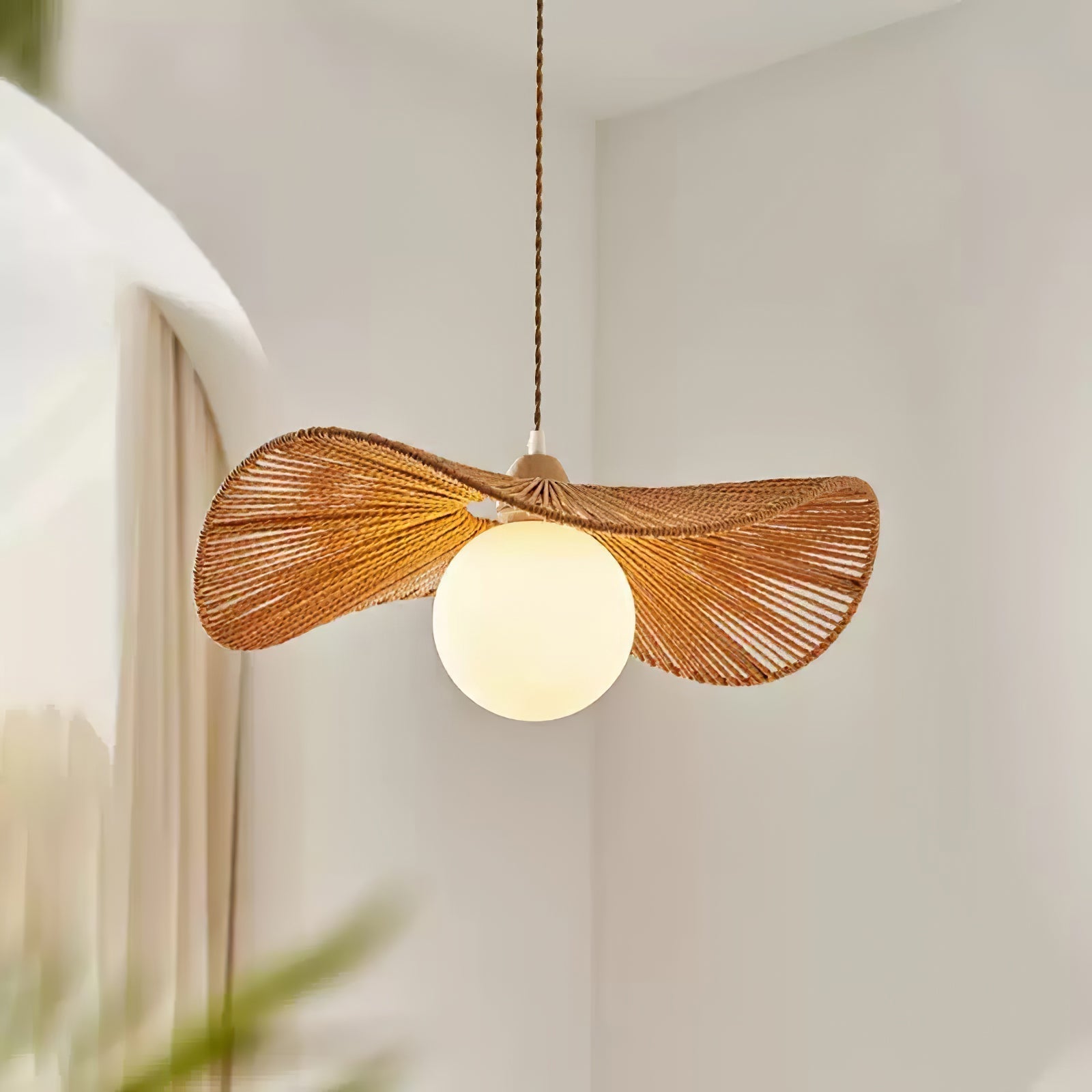 Atale Künstlerische Naturgeflochtene Pendelleuchte-Letslighting