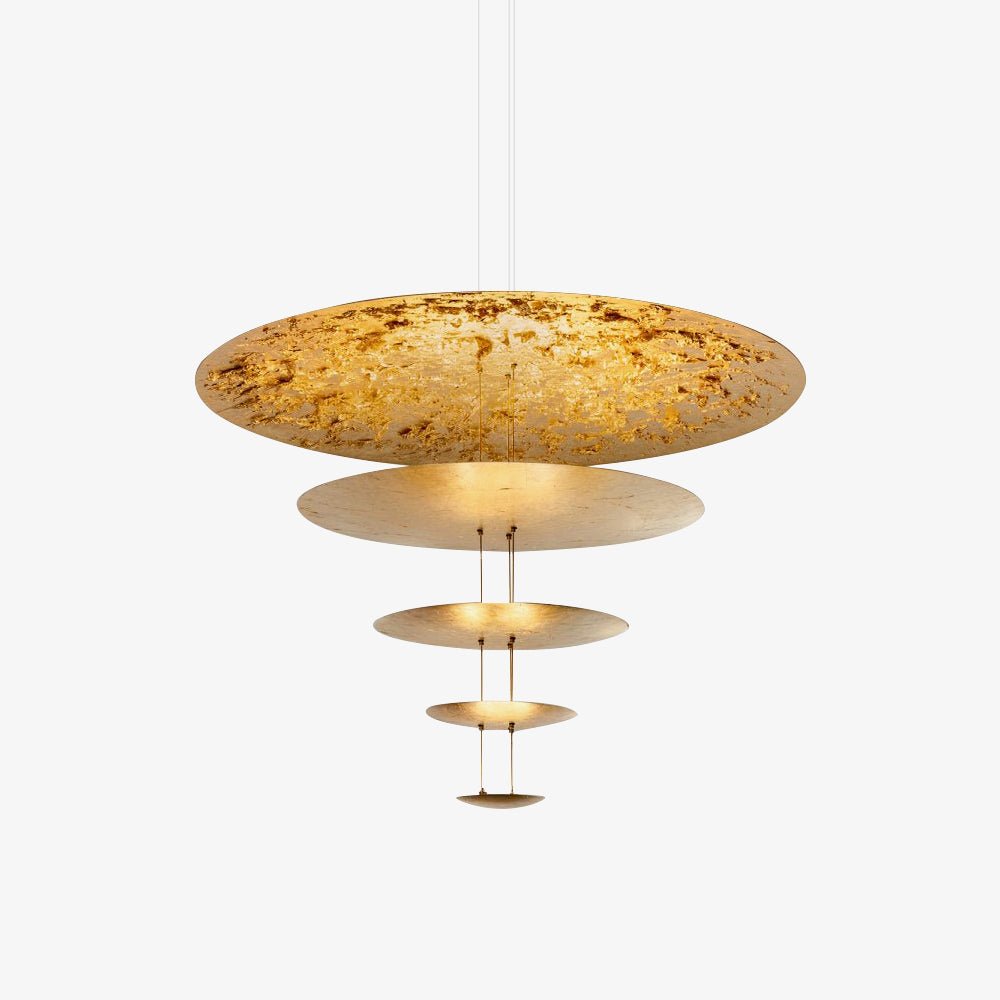 Zathaara Mehrlagige Pendelleuchte aus Goldfolie-Letslighting