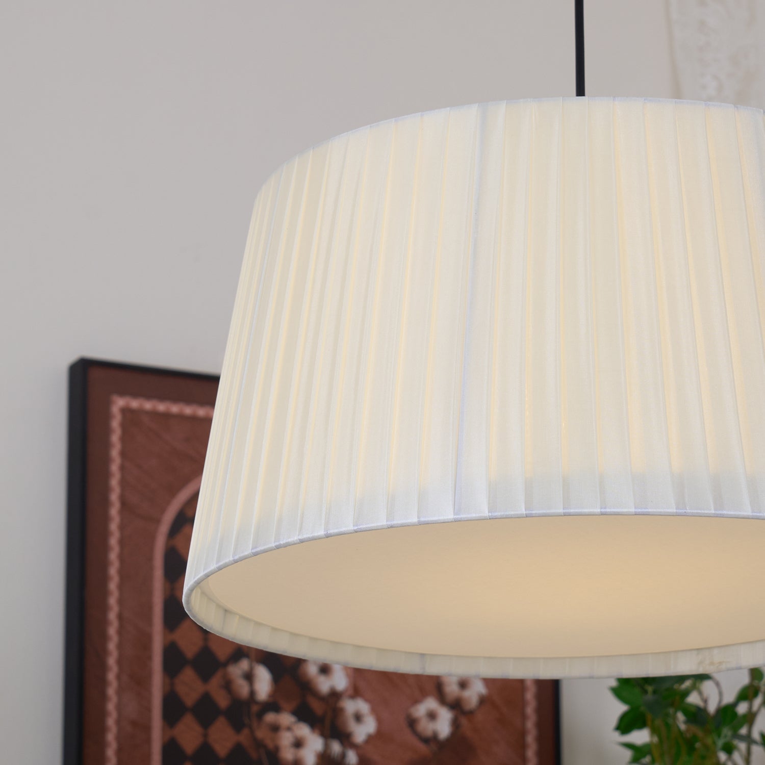 Pendelleuchte Gefalteter Stoff Trommel Minimalistisch-Letslighting