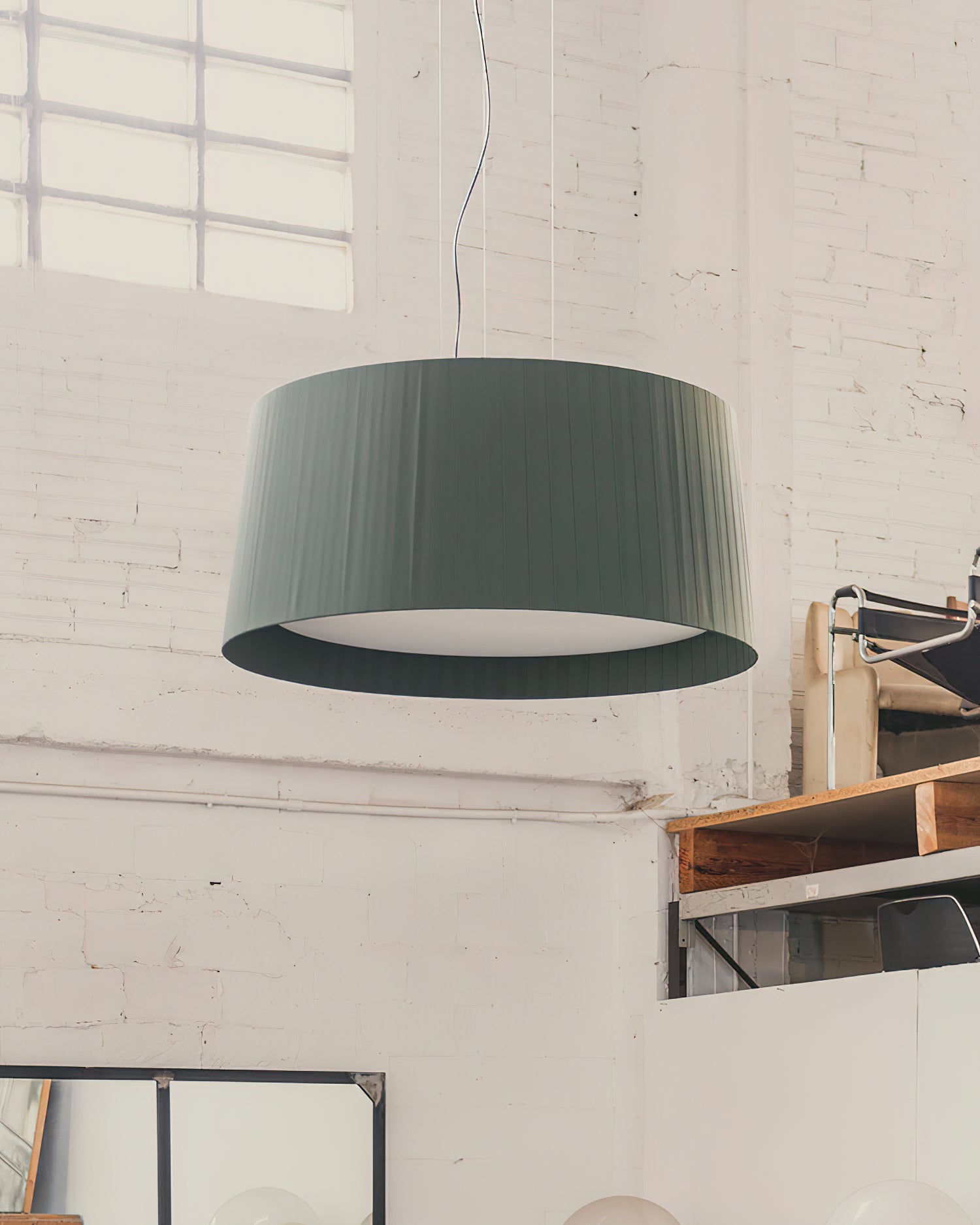 Pendelleuchte Gefalteter Stoff Trommel Minimalistisch-Letslighting
