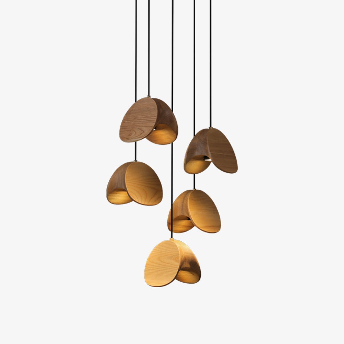 Elmiren Cluster Wood Pendant Light - Blowlighting