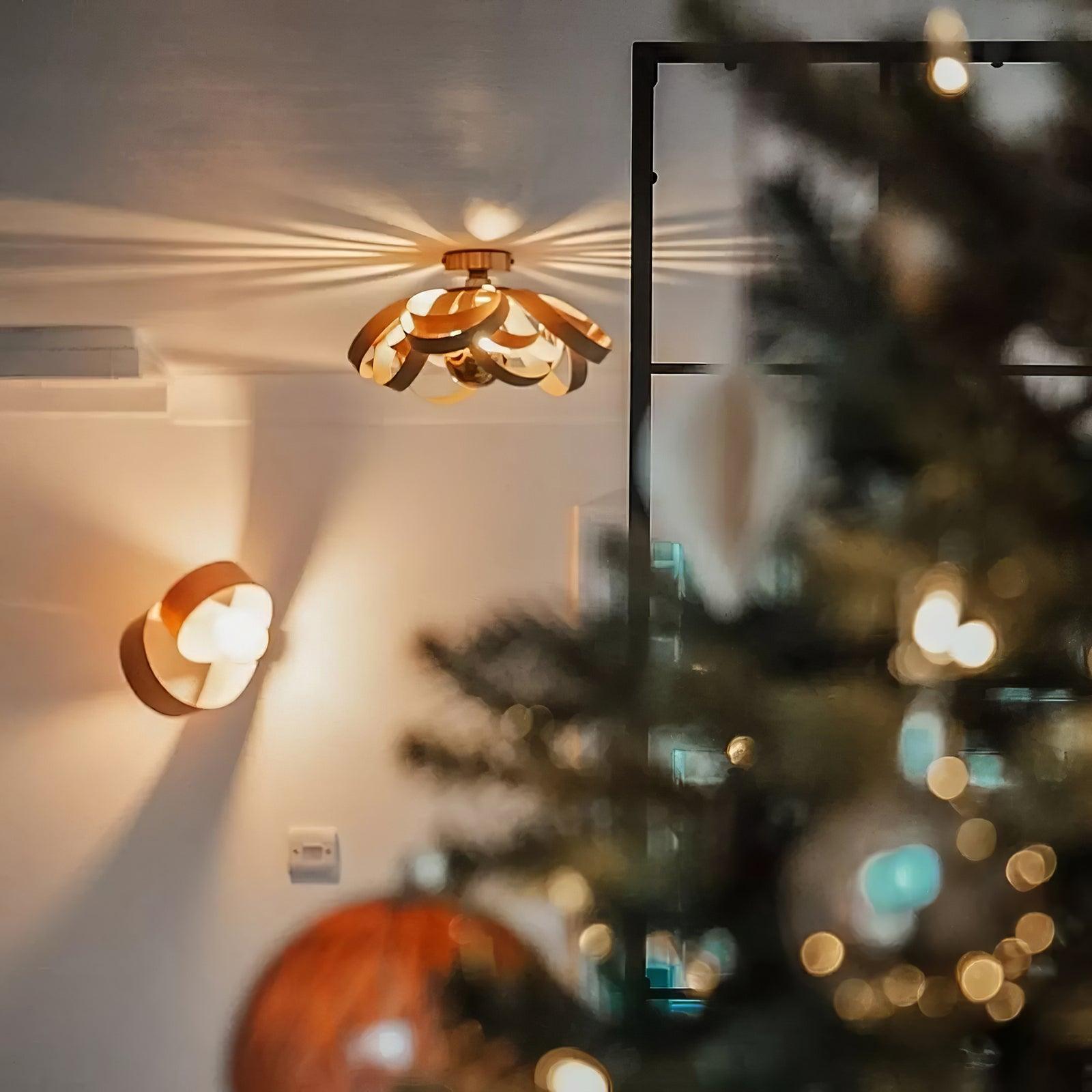 Veylo Wooden Ribbon Ceiling Lamp - Letslighting