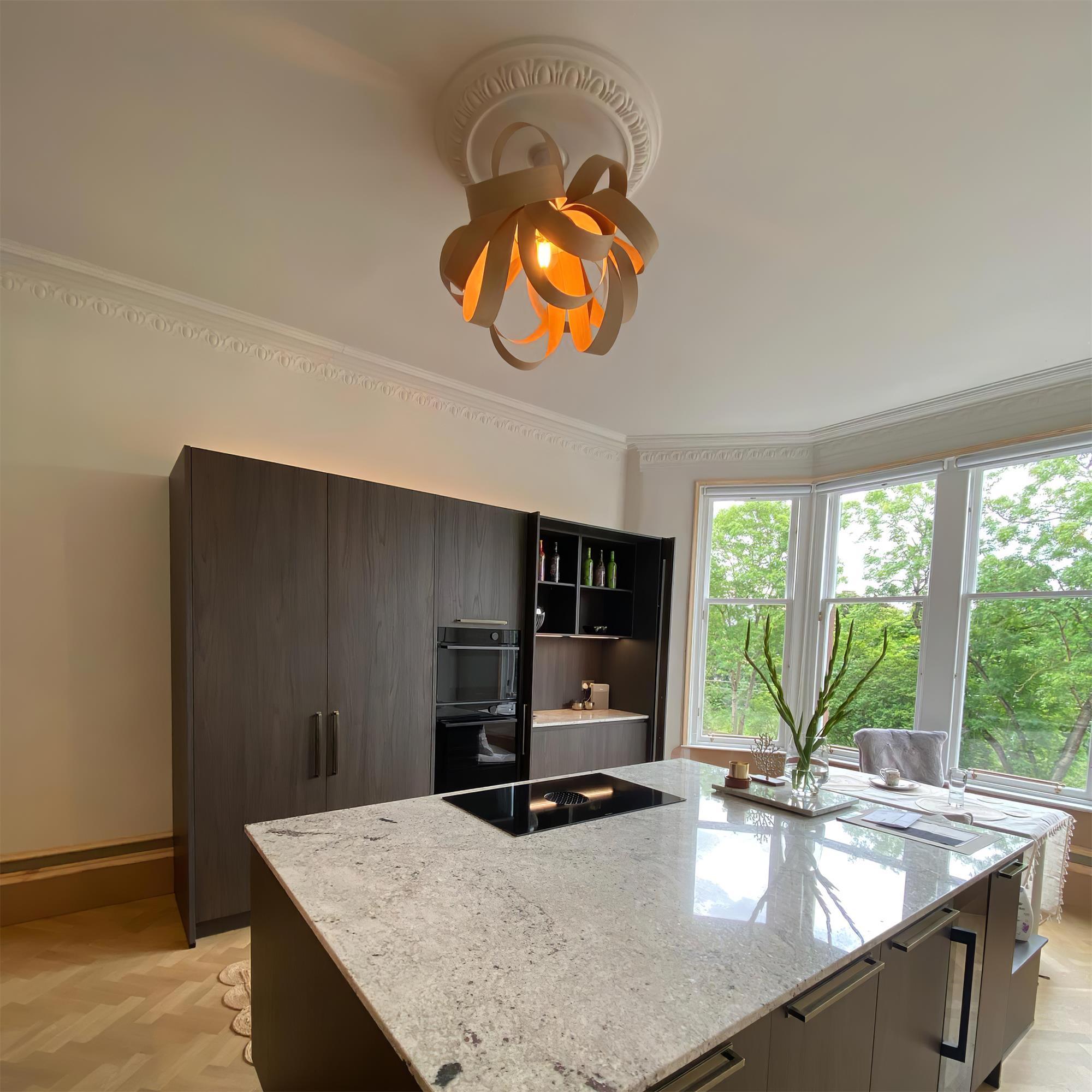 Veylo Wooden Ribbon Ceiling Lamp - Letslighting