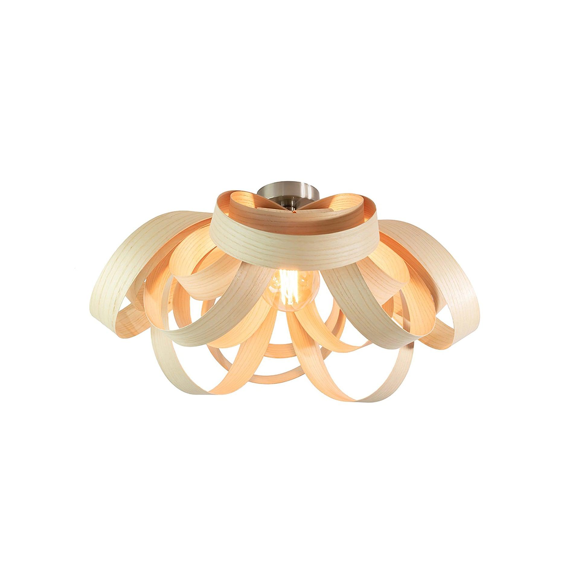 Veylo Wooden Ribbon Ceiling Lamp - Letslighting