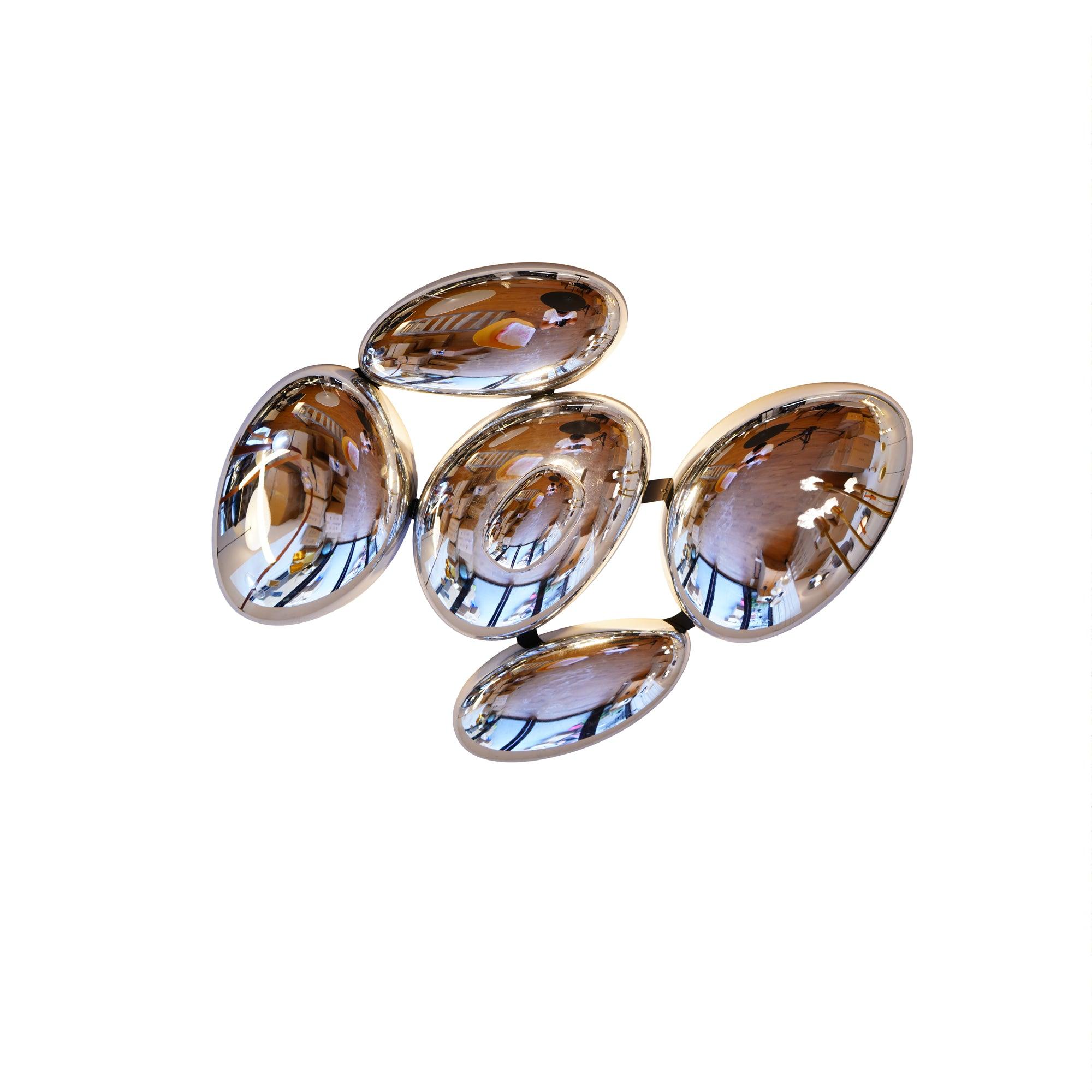 Lava Zeitgenössische Skydro-Deckenleuchte in Rauchgrau