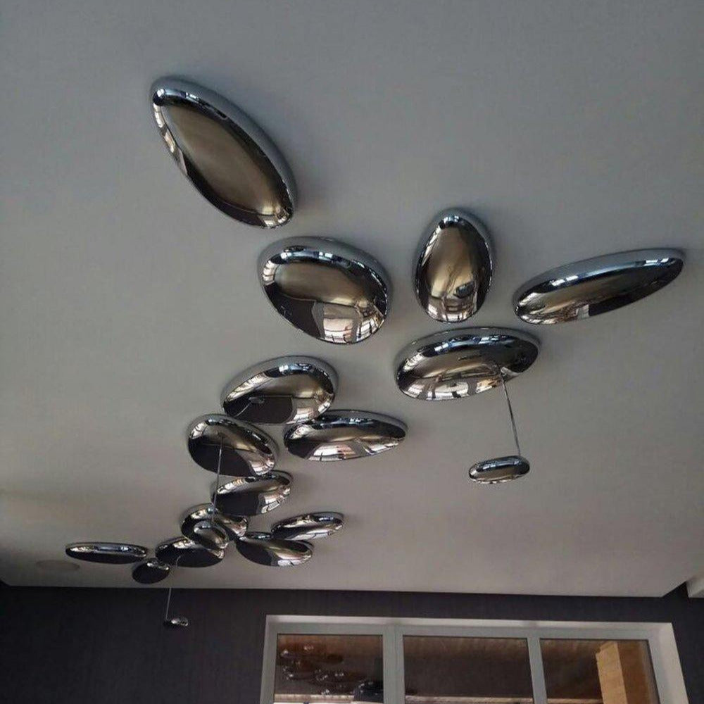 Lava Zeitgenössische Skydro-Deckenleuchte in Rauchgrau