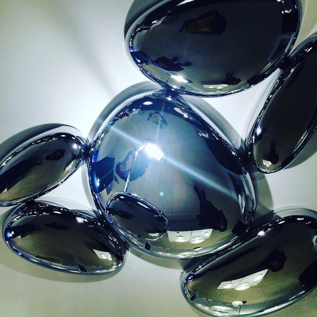 Lava Zeitgenössische Skydro-Deckenleuchte in Rauchgrau