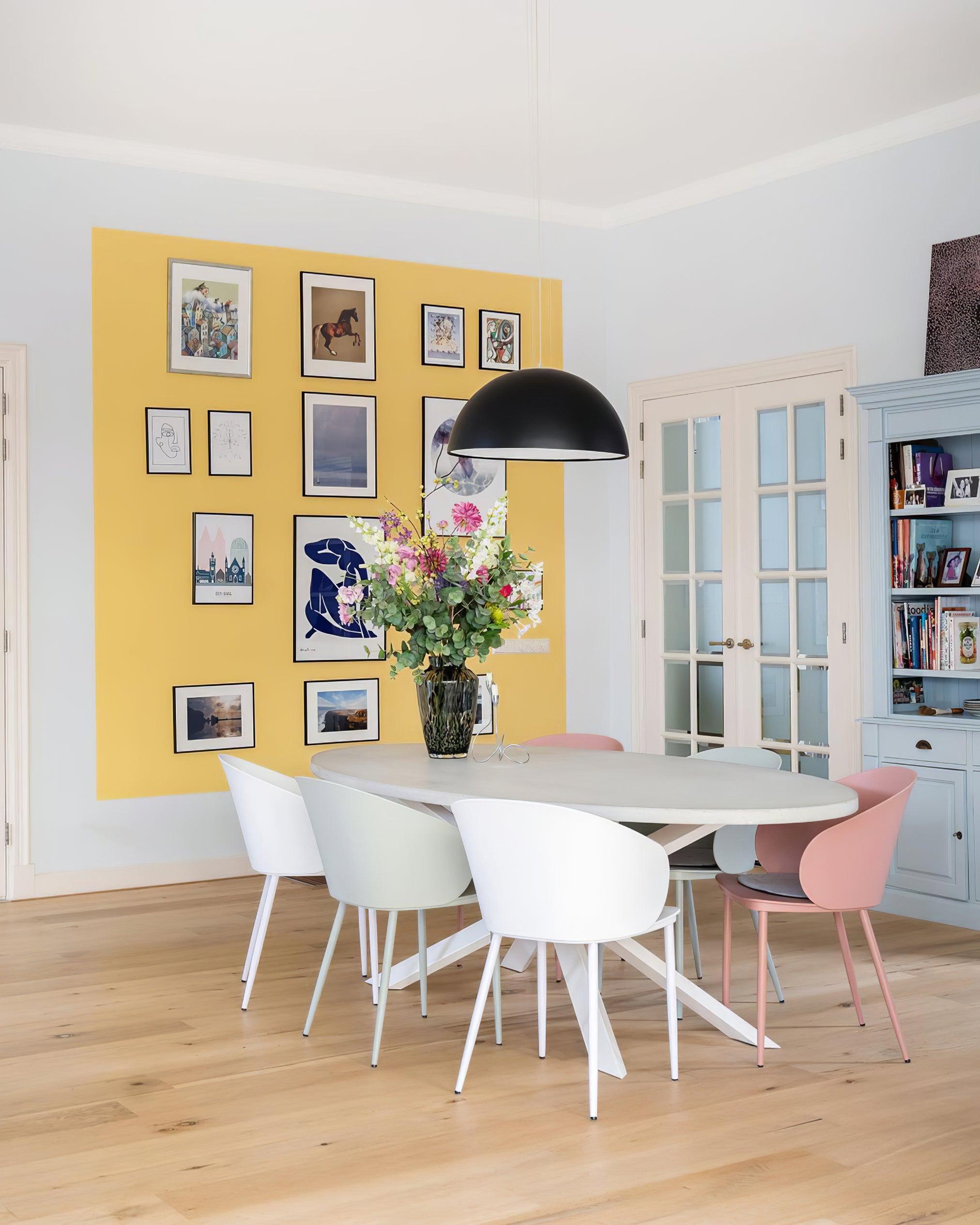 Pendant Lamp Black Dome with Embossed Plaster Interior Elegant - Letslighting