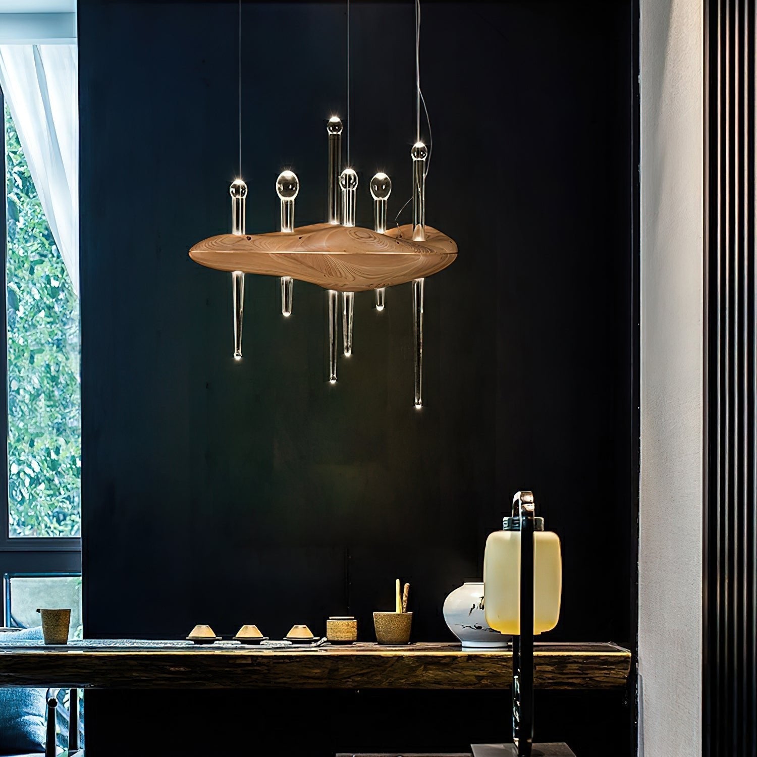 Umare Wunderliche Pendelleuchte aus Eichenglas-Letslighting