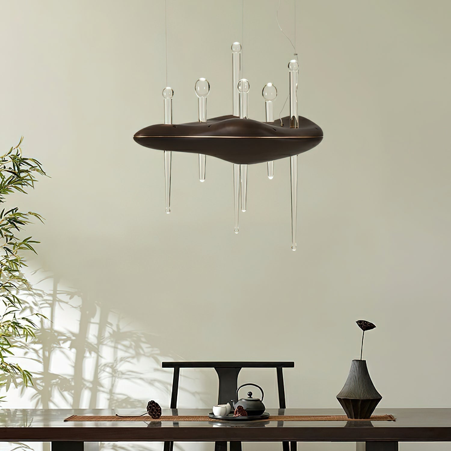 Umare Wunderliche Pendelleuchte aus Eichenglas-Letslighting